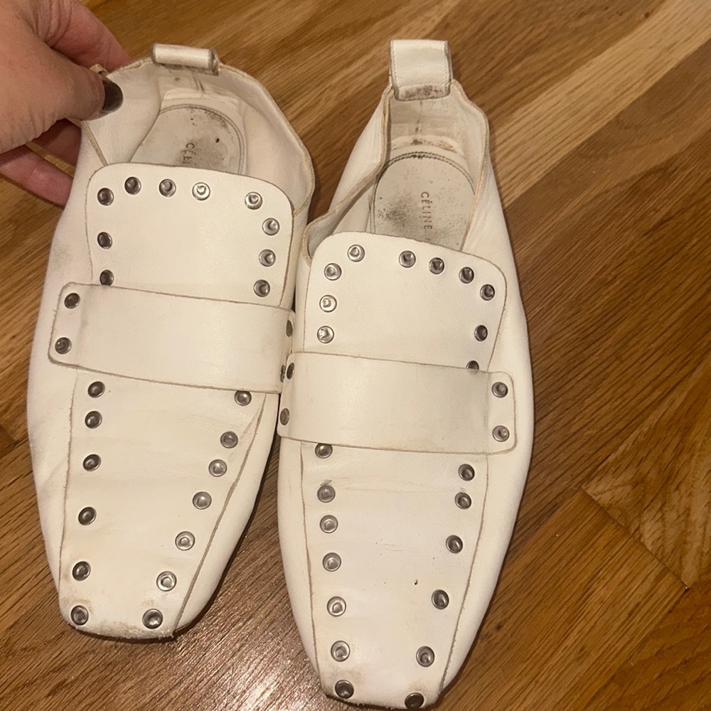 Celine white mules